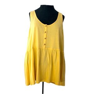 NWT Henley Peplum Tank